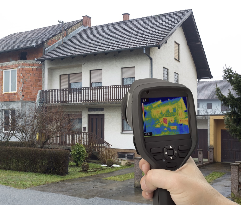 Thermal imaging survey of a house