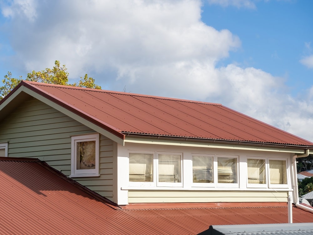 View of House loft with metal roof