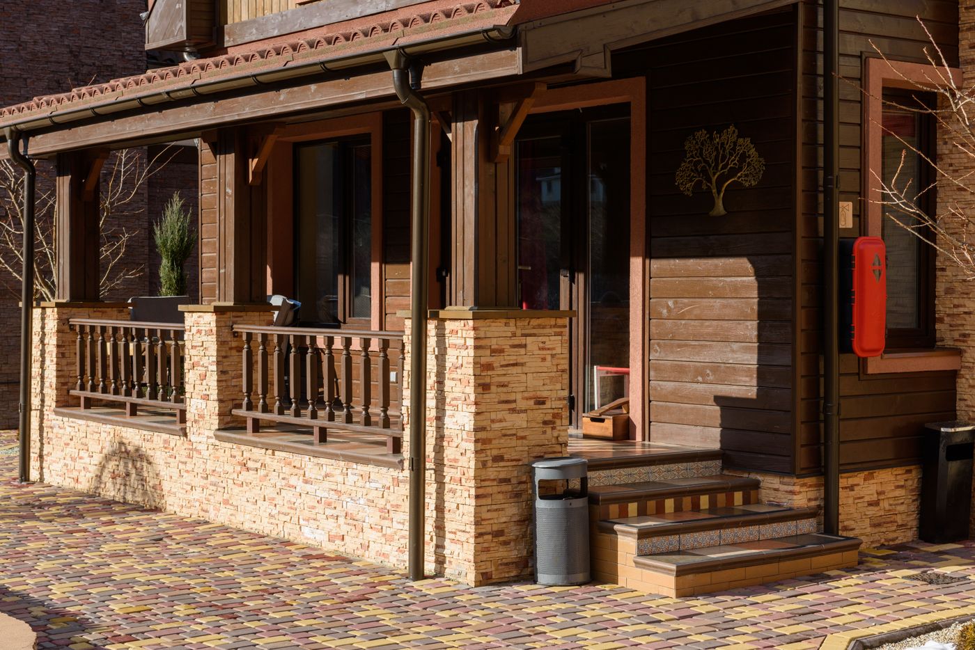 Wood-sided house with a front porch